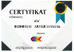 certyfikat proma